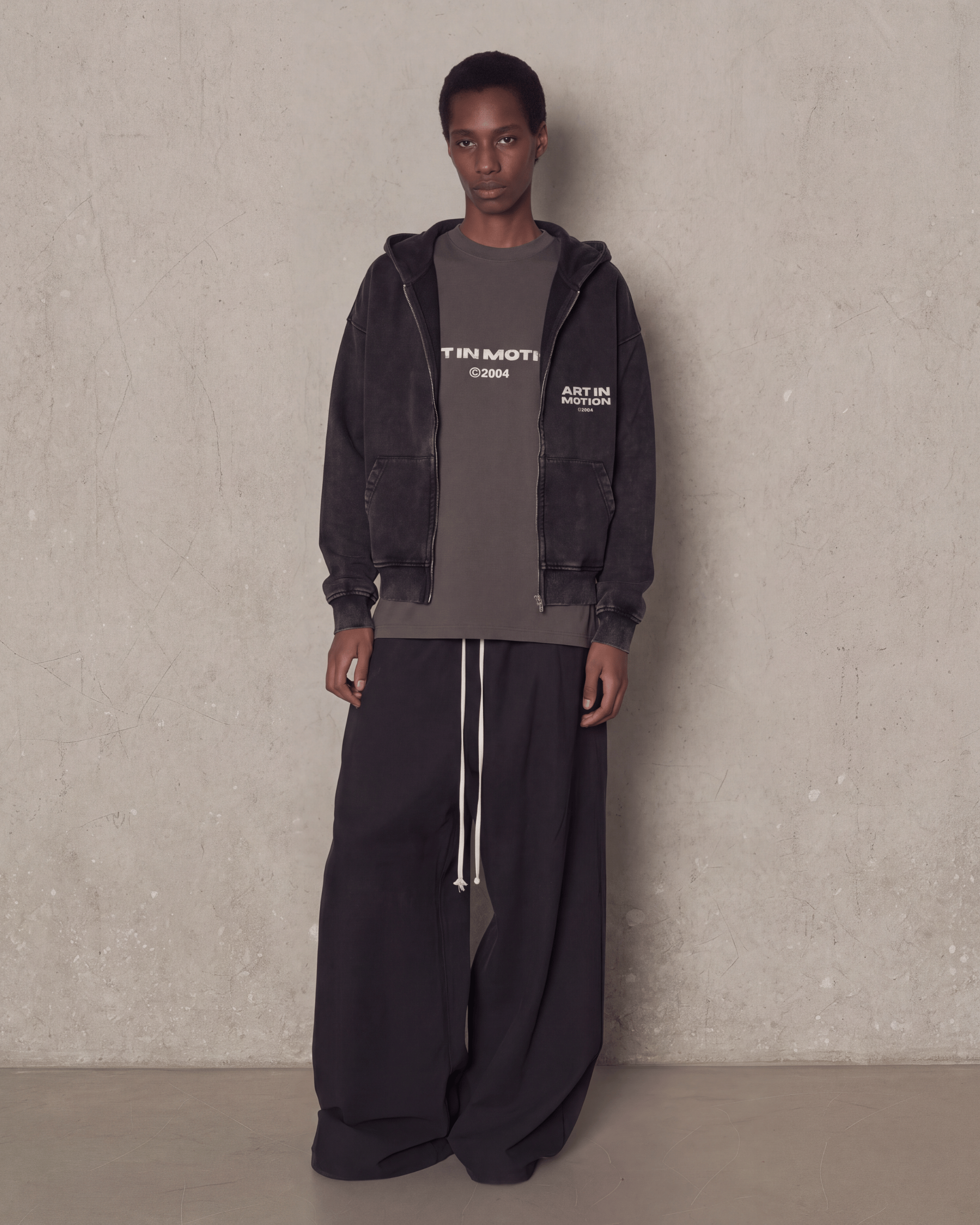 SNOW WASHED ZIP HOODIE