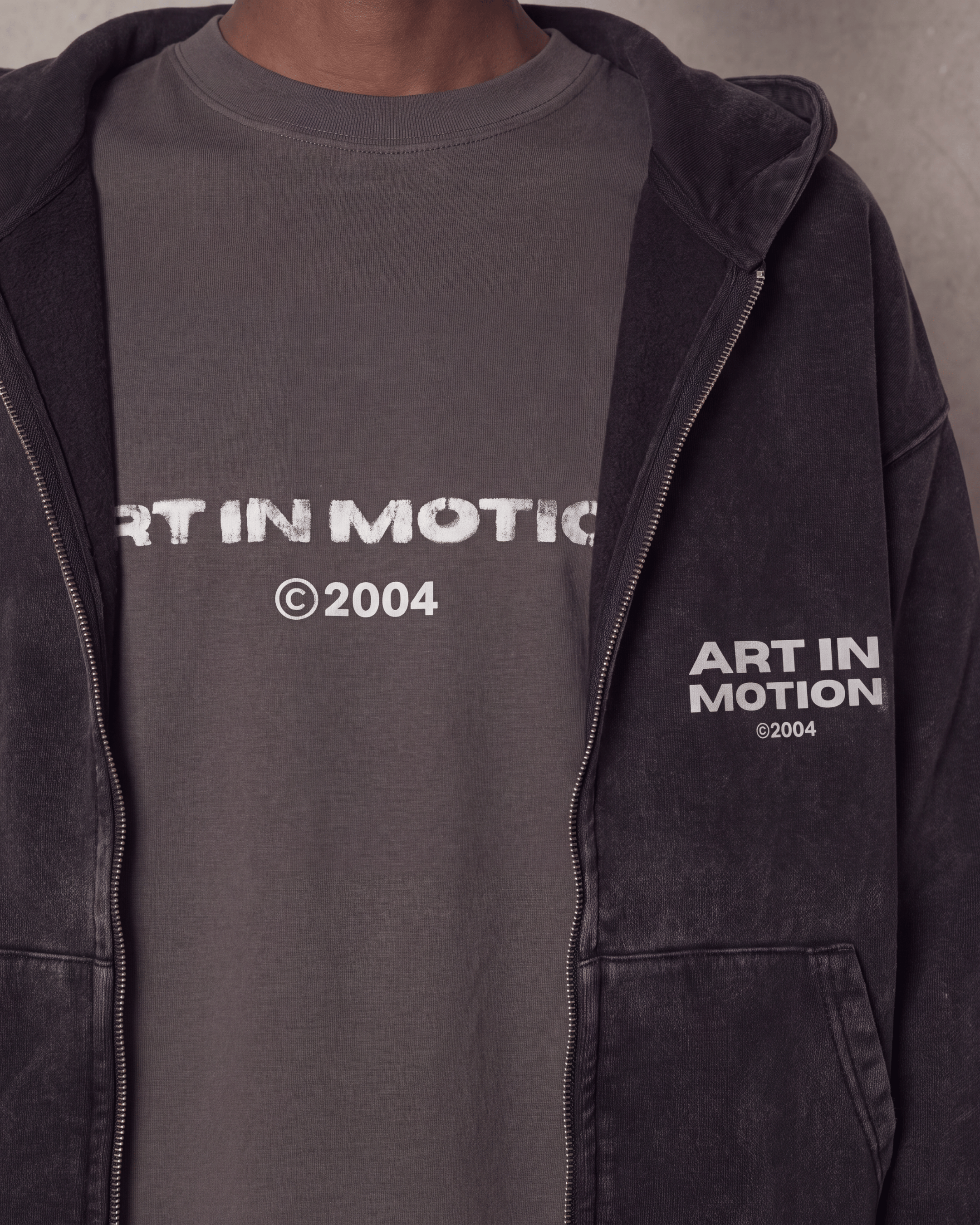 SNOW WASHED ZIP HOODIE